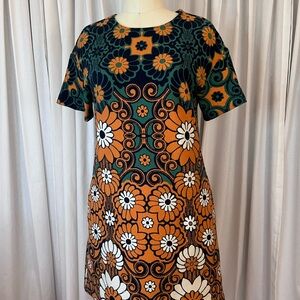 Maeve Jacquard Floral Patterned Dress - Multicolor